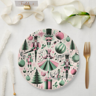 Prato De Papel Nozes de Natal