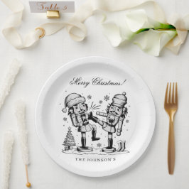 Prato De Papel Nozes engraçadas bonitas personalizadas no Natal