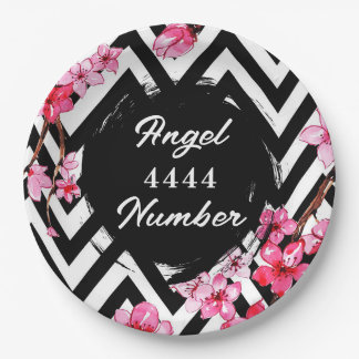 Prato De Papel Números de anjo "4444"