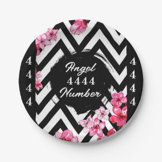Prato De Papel Números de anjo "4444"