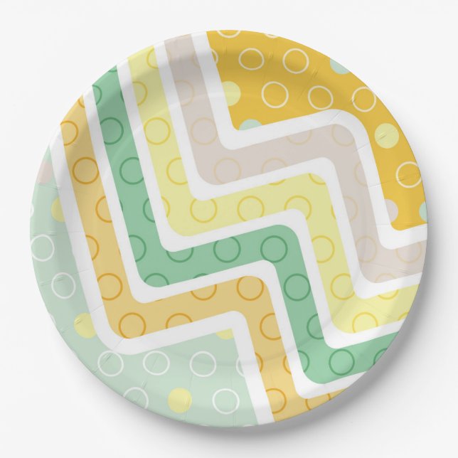 Prato De Papel Números Geométricos 7 (Frente)