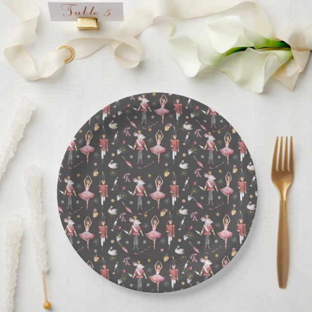 Prato De Papel Nutcracker Ballerina Natal (Casamento)