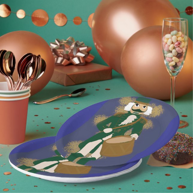 Prato De Papel Nutcracker Paper Napkin Navy Blue Soldier (Múltiplo)