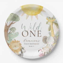 Prato De Papel Nyala Safari Animais Selvagens Um Primeiro Anivers