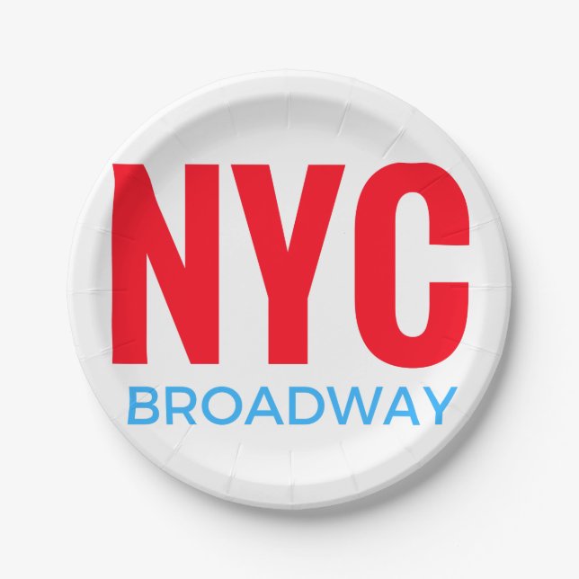 Prato De Papel NYC Broadway (Frente)