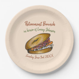 Prato De Papel NYC Deli Bagel Cream Queijos Cebolas Lox