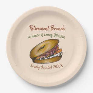 Prato De Papel NYC Deli Bagel Cream Queijos Cebolas Lox