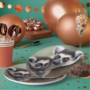 Prato De Papel **"O amor de uma mãe: mamã e lêmure-lêmpera"