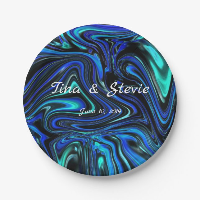 Prato De Papel O amor é azul (Frente)