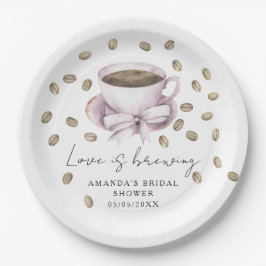 Prato De Papel O amor está criando Arco Chá de panela de café