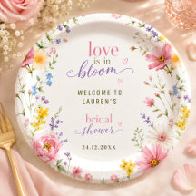 O Amor Está em Flor Chic Floral Rosa Personalizado