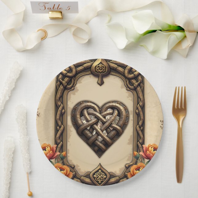 Prato De Papel O batimento cardíaco dos deuses antigos: (Casamento)