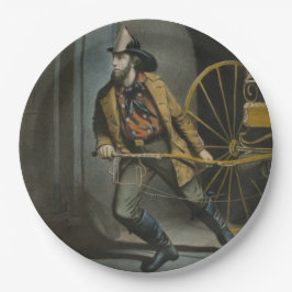 Prato De Papel O Bombeiro Americano: Sempre Pronto