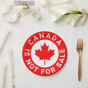 Prato De Papel O Canadá não está à venda para a tipografia das fo