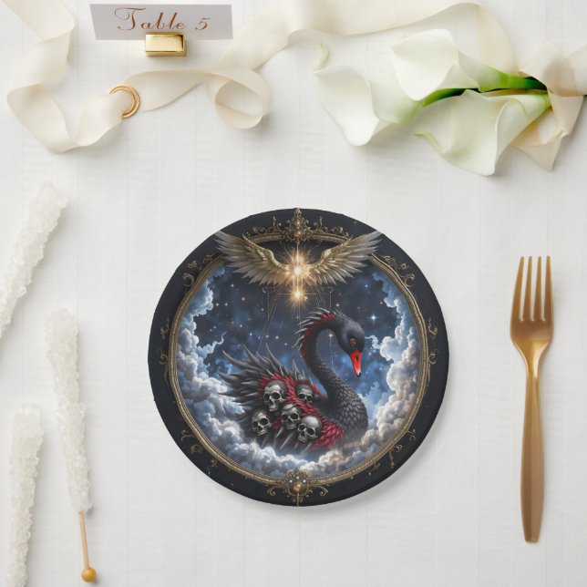 Prato De Papel O Cisne das Almas Esquecidas.  (Casamento)