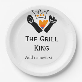 Prato De Papel O cozinhar de texto do nome da adição de churrasco