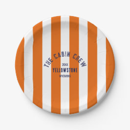 Prato De Papel O Crest Personalizado da Tripulação da Cabana Faix