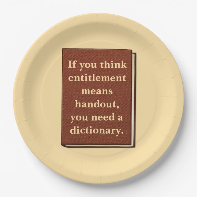 Prato De Papel O direito não é um folheto (Frente)