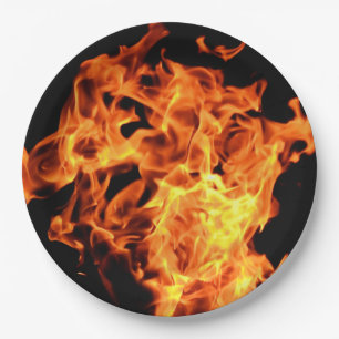 Prato De Papel O fogo do CHURRASCO arde placas de papel