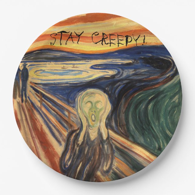 Prato De Papel O GRITAR StAy CrEpY HaLoWeeN (Frente)