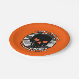 Prato De Papel O guerreiro do crânio