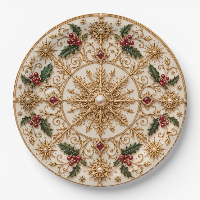 Prato De Papel O Mandala Imperial de Inverno (Frente)
