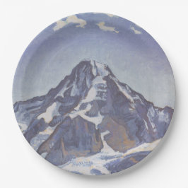 Prato De Papel O Monge Montanha Com Nuvens (Ferdinand Hodler)