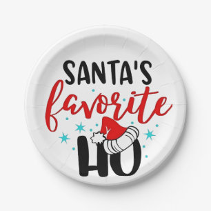 Prato De Papel O Natal Favorito do Papai Noel é Muito Divertido