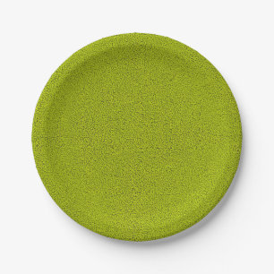 Prato De Papel O olhar do Snuggly Chartreuse Green Suede