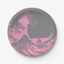 Prato De Papel O papel Wave do Excelente é cor-de-rosa e Cinza