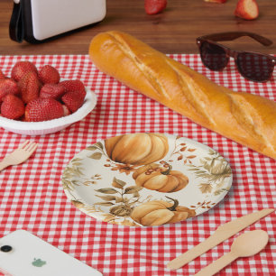 Prato De Papel O Pequeno Pumpkin está no caminho do Chá de fralda