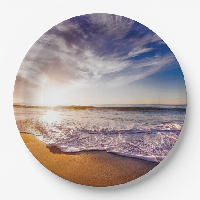 Prato De Papel O pôr do sol da Califórnia...respiração (Frente)