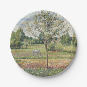 Prato De Papel O Prado com Cavalo Cinza, Eragny, Pintura a Óleo