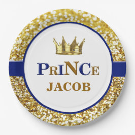 Prato De Papel O príncipe chapeia placas do príncipe do marinho e