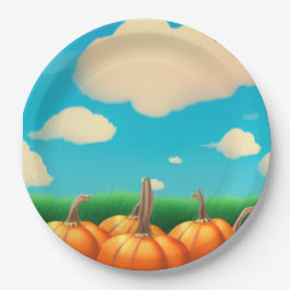 Prato De Papel O Pumpkin Patch