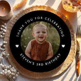 Prato De Papel Obrigado Foto de Aniversário