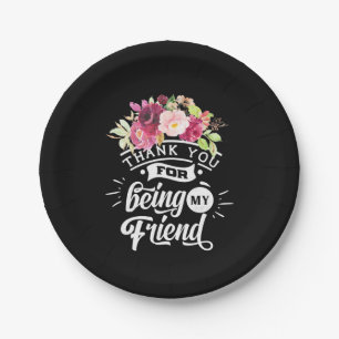 Prato De Papel Obrigado Por Serem Meus Amigos
