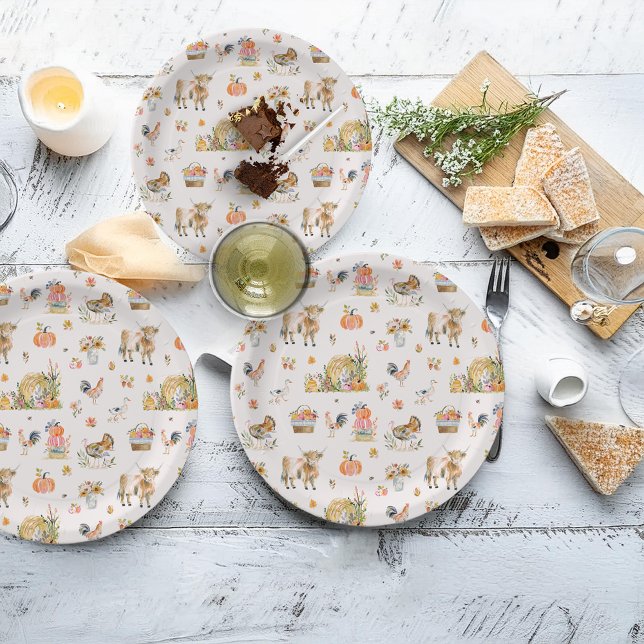 Prato De Papel Obrigado por você | Fazenda de queda (Criador carregado)