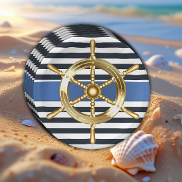 Prato De Papel Oceano azul sob o mar Chá de fraldas de baleia Kaw