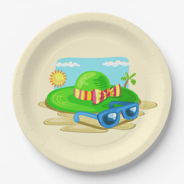 Prato De Papel Óculos escuros (Frente)