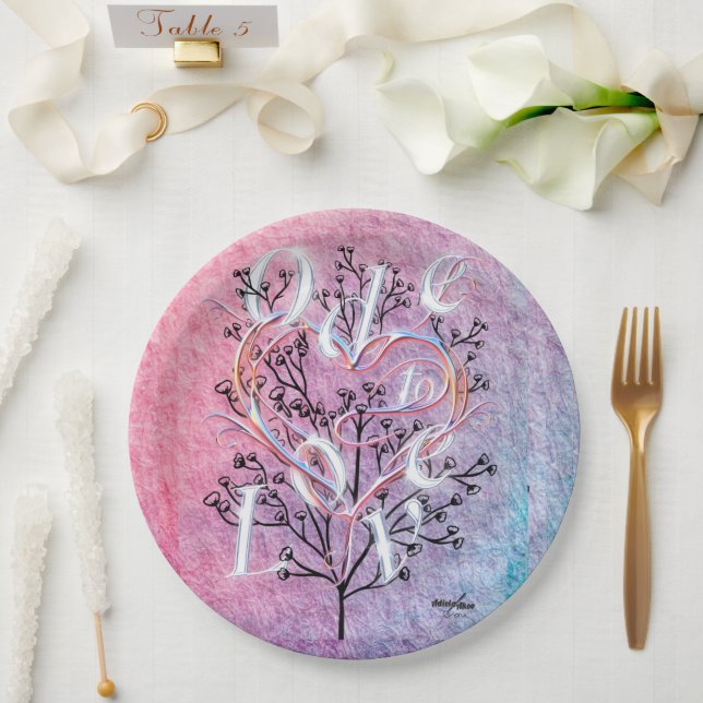 Prato De Papel Ode ao Amor de Papelão pela Poeta Adiela Akoo (Casamento)