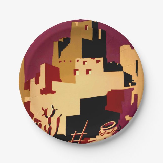 Prato De Papel Oeste do Sudoeste Pueblo WPA Nacional (Frente)