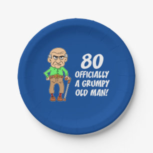 Prato De Papel Oficialmente, 80 Folhas De Papel De Homem Velho E 