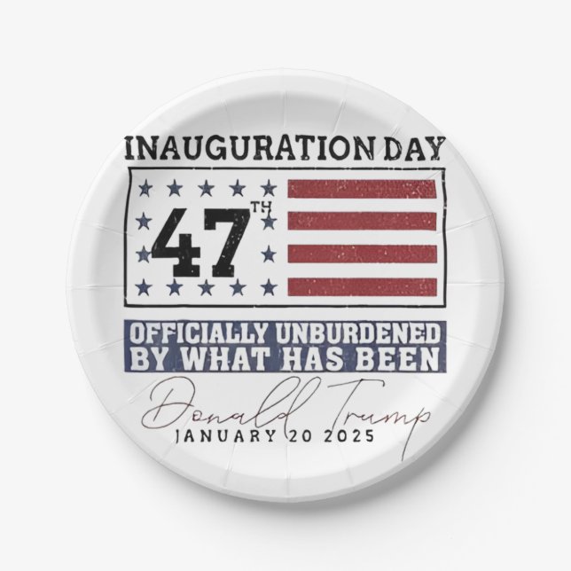 Prato De Papel Oficialmente Dessobrecarregado Pelo Que Foi Trump  (Frente)