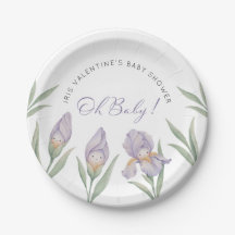 Oh Baby Íris Floral Aquarela Roxo Lavanda