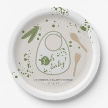 Oh, Chá de fraldas Neutro de Fork Rosa Bib