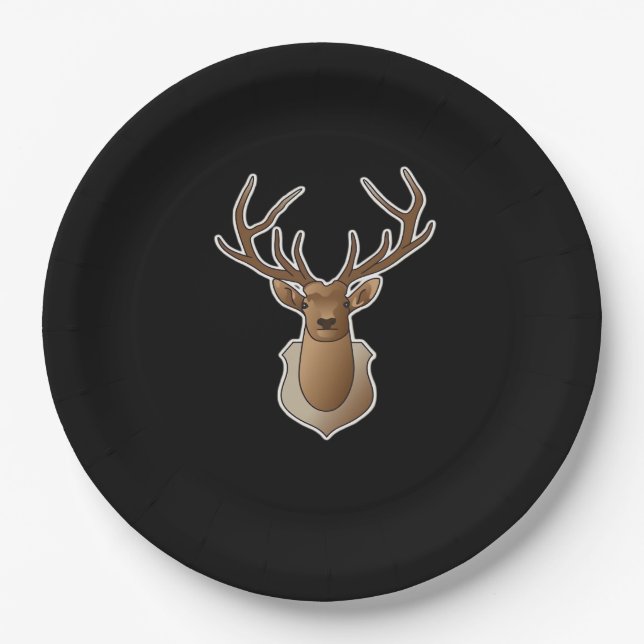 Prato De Papel Oh Deer Design Minimalista  (Frente)