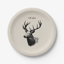 Prato De Papel Oh Deer Reindeer