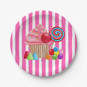 Prato De Papel Oh placas de papel doces de Candyland