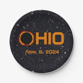 Prato De Papel Ohio 2024 Eclipse Solar Total